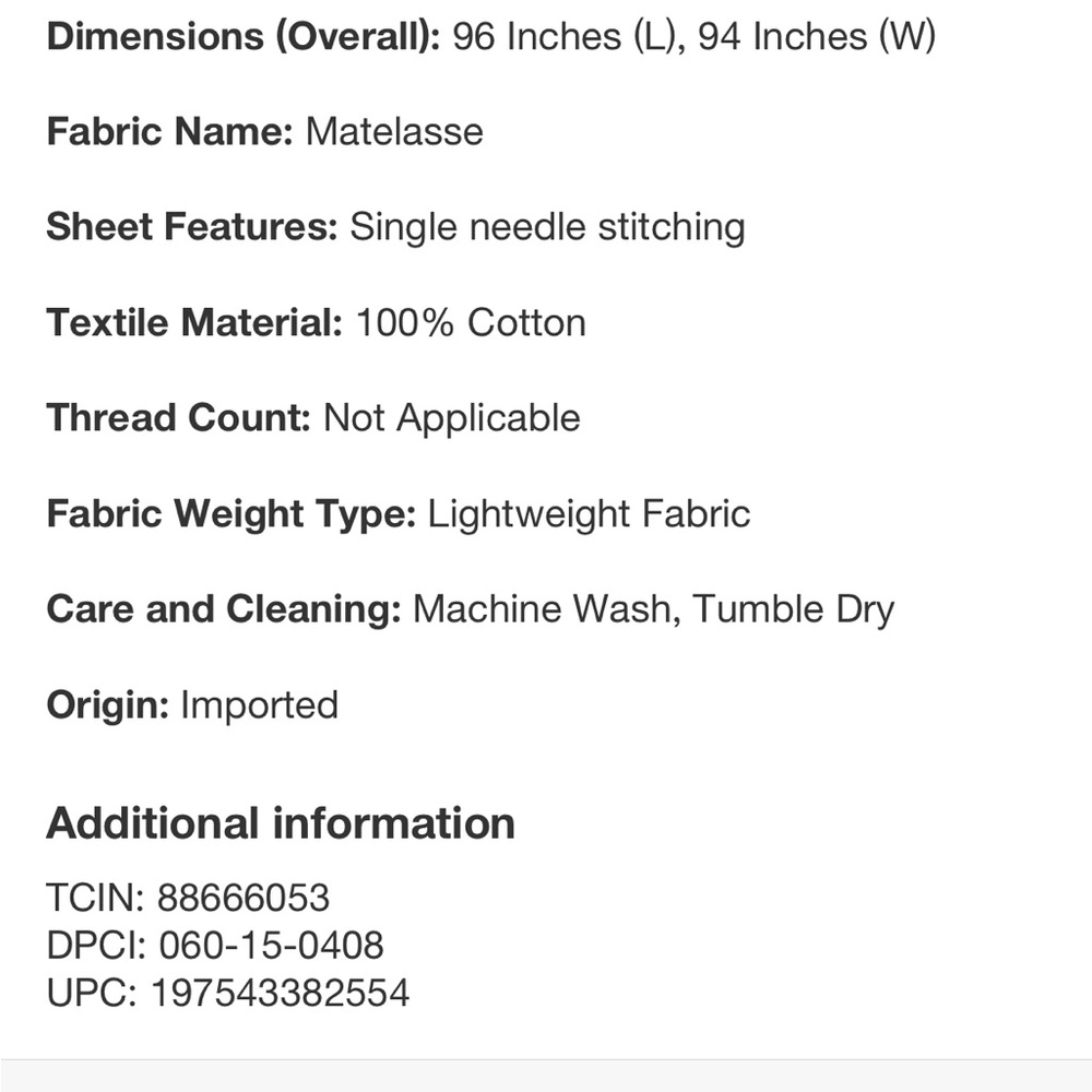 Threshold F/Q Luxe Matelasse Coverlet Slate Blue, Lightweight - Picture 4 of 11